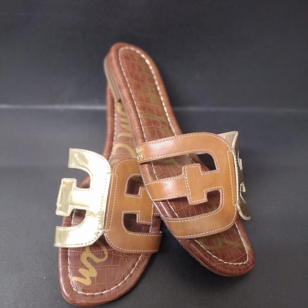 - SAM EDELMAN - WOMEN'S LEATHER SANDALS  SIZE :7.5